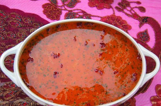 طرز تهیه سوپ زرشک طرز تهیه سوپ زرشک