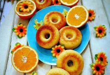 طرز تهیه دونات پرتقالی