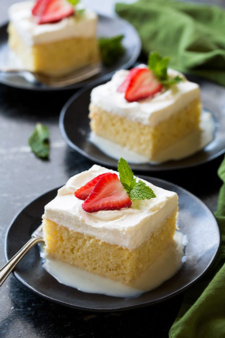 طرز تهیه کیک سه شیر یا Tres Leches طرز تهیه کیک سه شیر یا Tres Leches