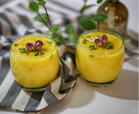 طرز تهیه دسر زعفرانی با نشاسته دسر زعفرانی ساده, دستور پخت دسر زعفرانی, دسر زعفرانی